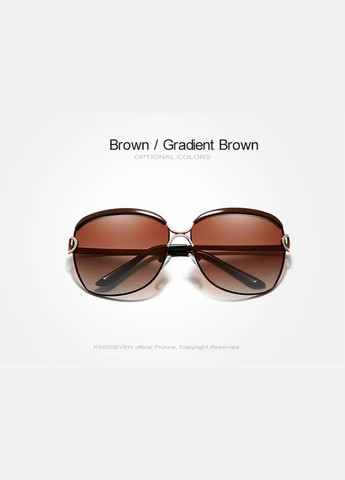 Жіночі пградієнтні поляризаційні сонцезахисні окуляри N7018 Brown Gradient Brown KINGSEVEN (329145043)