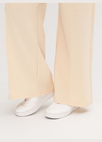 Спортивні штани жіночі світло-бежеві палаццо тонкі MDG палаццо (294755950)