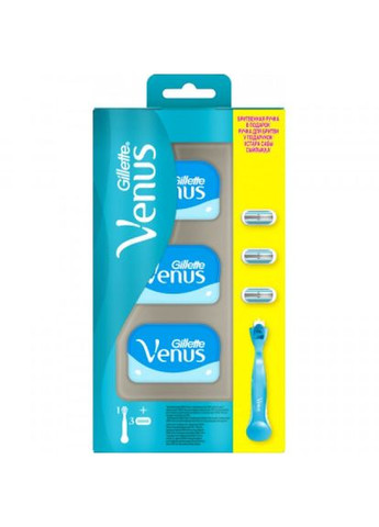 Станок для гоління Gillette venus smooth станок + змінні картриджі 3 шт. (268139516)
