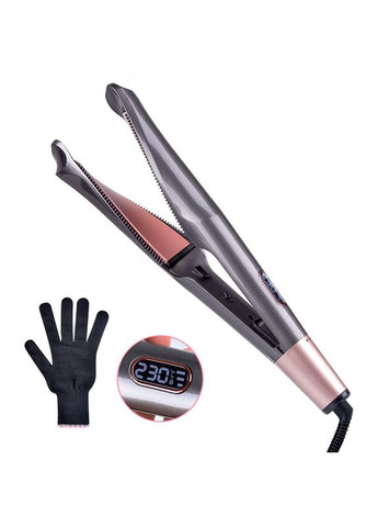 Спиральный выпрямитель плойка утюжок для волос Curl & Straight 2в1 для завивки и выпрямления волос No Brand (354226813)