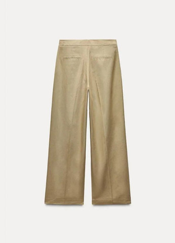 Брюки с защипами и пряжкой Zara (331740728)