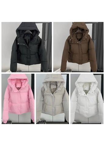 Рожева зимня жіноча утеплена куртка No Brand