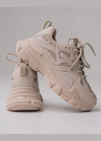 Кроссовки женские текстиль кожа Prima d'Arte бежевые всесезоны (322319124)