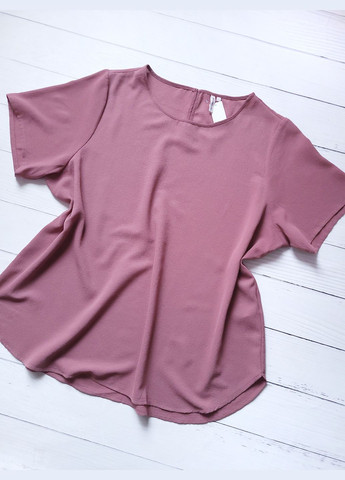 Темно-розовая летняя блузка женская oversize однотонная Only