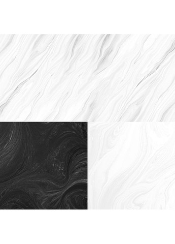Фотофон вініловий 3D для зйомки, мармурова стіна біла хвиля, підлога чорний і білий мармур, 70×70 см, №58312 PhotoVinyl (354359478)