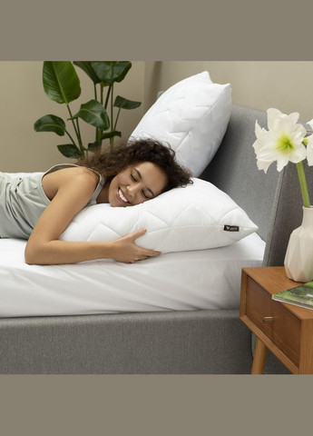 Подушка NORDIC COMFORT 60х60 см чехол стеганный антиаллергенное волокно белая IDEIA (334727090)