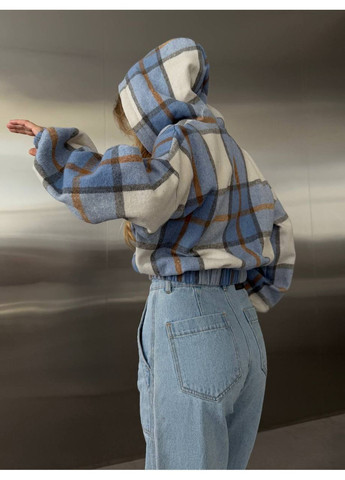 Жіночий кашеміровий бомбер у клітинку (363839435)