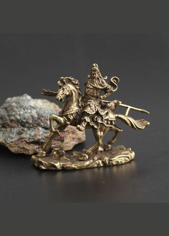 Старовинна латунна мініатюра статуетка китайський бог багатства воїн Гуань Гуан No Brand (292260663)