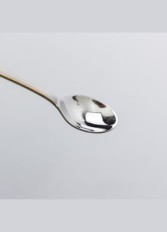 Набір чайних ложок з нержавіючої сталі 6 штук, срібло з золотом Yiwu (325449589)