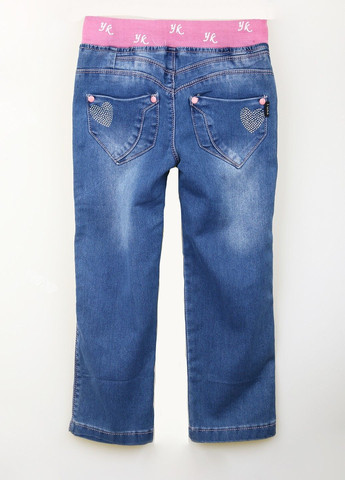 Голубые демисезонные джинсы Puledro