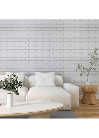 Панель стеновая 700х700х5мм Белый кирпич с серебром SW-00001502 Sticker Wall (362115273)