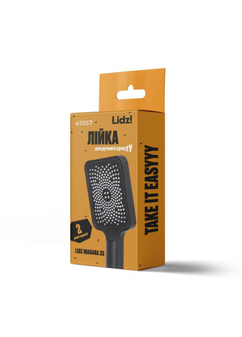 Лійка для ручного душу Niagara 33 145x95 мм прямокутна Black Matt LIDZ LDNIA33BLM47557 (346492227)