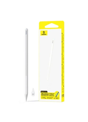 Стилус Smooth Writing PS3 Pro 360° Touch Operation Wired Charging Stylus Moon White (With Type-C*1 Cable and Tip*1) Baseus (389036600)
