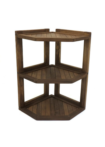 Угловая настенная полка из дерева Магуана капучино (УНП-001609) No Brand (328081017)