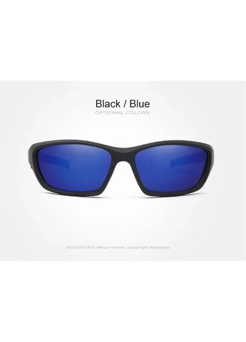 Мужские поляризационные солнцезащитные очки S768 Black Blue KINGSEVEN (353746236)