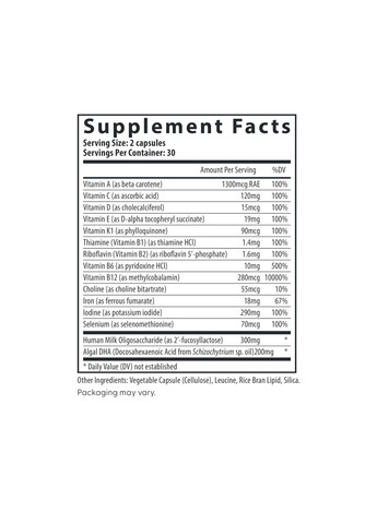 Послеродовые мультивитамины с DHA 60 капсул для мам после родов поддержка здоровья и развитие ребенка Fairhaven Health (368989308)