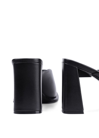 Черные женские сабо g625-1 черная кожа MIRATON