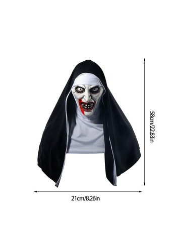 Маска на Хелловін ручної роботи Черниця Nun 28х30х5см [F02B32F3-02] Heitan No Brand (307837742)