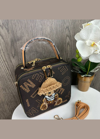 Дитяча сумочка маленька з ведмедиком міні сумка для дівчаток з ведмедем коричнева з рудим Bear (345742191)