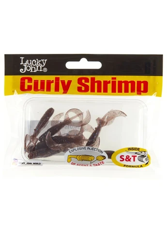 Твістери їстівні Curly Shrimp 2,0in силіконові S19 10 шт (набір 10 шт) No Brand (402454288)