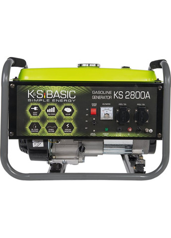Бензиновий генератор Basic KSB 2800A (2.8 кВт, 50 Гц, 230 В, 12 л) однофазний (23140) Konner&Sohnen (276905394)
