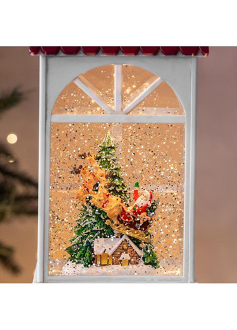 Новорічний сувенір-ліхтар Різдвяний будиночок з підсвіткою та музикою 31,5 см ELISEY (366215096)