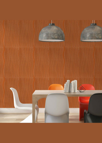 Самоклеюча декоративна настінно-стельова 3D панель коричневі хвилі 700x700x7мм (366) SW-00000849 No Brand (328578385)