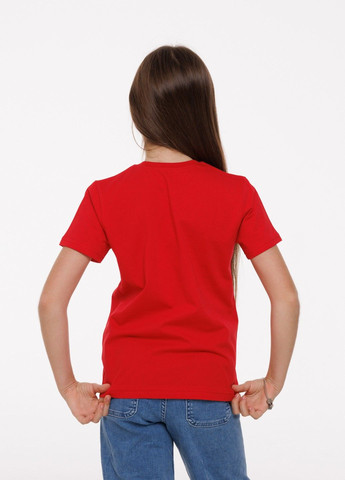 Красная демисезонная футболка детская 32р. 110см-116см красный (1233119166431) Наталюкс 12-3311