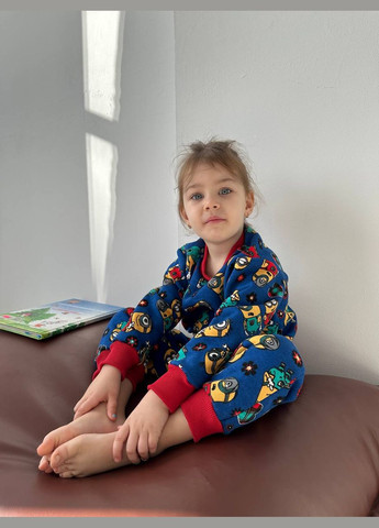 Синий демисезонный костюм детский в бельевом стиле No Brand