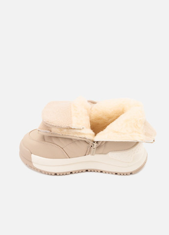 Бежевые зимние ботинки для девочки цвет бежевый цб-00260313 No Brand