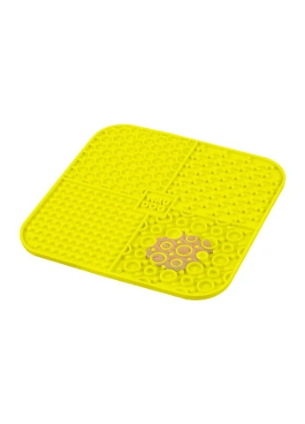 Килимок для злизування Silicone, 190х190х10 мм, жовтий WAUDOG (342414185)