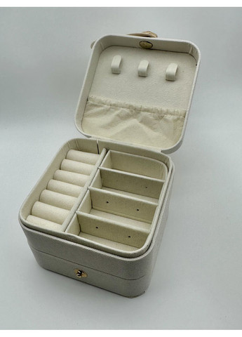 Двухуровневый вместительный ящик для украшений с двумя зонами хранения Белая No Brand (326970318)