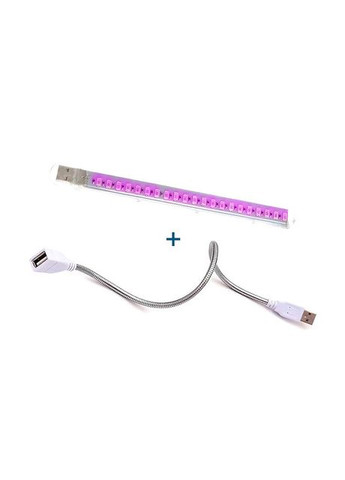 Фитолампа светодиодная лампа для растений и рассады (красно-синий свет) на гибкой ножке USB No Brand (330641026)