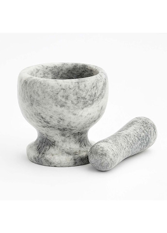 Ступка з товкачиком керамічна з дизайном під мармур Kitchen Master (355341930)