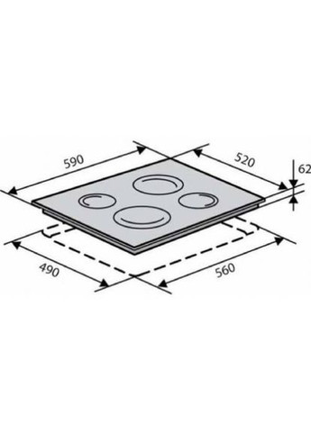 Варильна поверхня HV 64 TC (2059765961321) Ventolux (361305942)