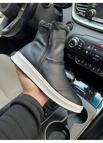 Черевики натуральна шкіра,підкладка Мутон,підошва каучук,прошита,устілька хутро Україна (364814410)