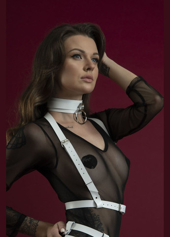 Портупея Harness Top Біла - CherryLove Feral Feelings (282708156)