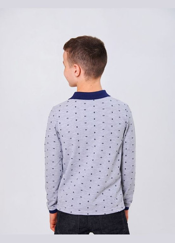 Футболка-поло (довгий рукав) Малюнок на сірому Smil (298533320)