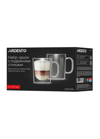Набор чашек с двойными стенками AR2627BH 270 мл 2 шт Ardesto (336148166)