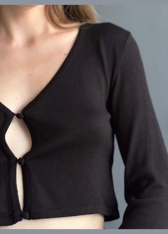 Черный кардиган LeGer