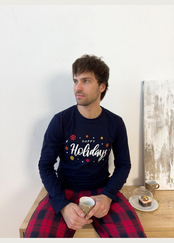 Чоловіча новорічна піжама "Глен", червоно-синя Cosy (352769722)