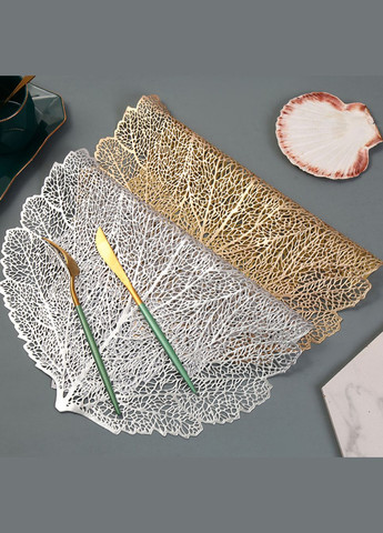 Серветка сервірувальна 5463 45х35 см срібляста No Brand (364502341)