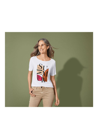 Футболка з віскозою для жінки Lenzing EcoVero 442822 білий Esmara - (331737254)