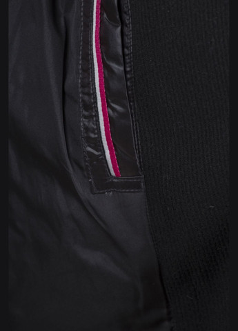 Черное демисезонное Женское осеннее синтепоновое пальто на запах без застежки, серое или черное Clasna (, ), 43592 No Brand