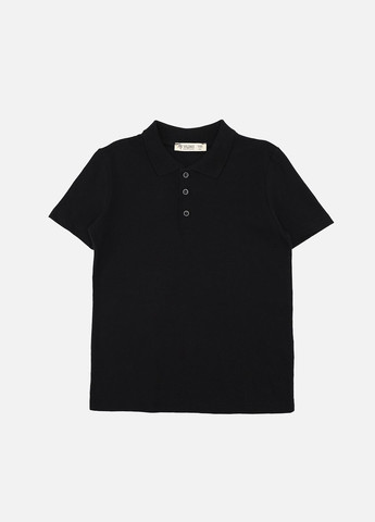 Черная детская футболка-футболка-поло с коротким рукавом для мальчика цвет черный цб-00276065 для мальчика Yuki