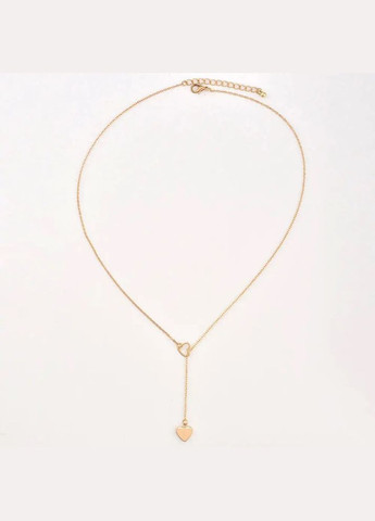 Кулон підвіска вишукане подвійне серце сердечко маленьке золоте намисто No Brand (337716473)