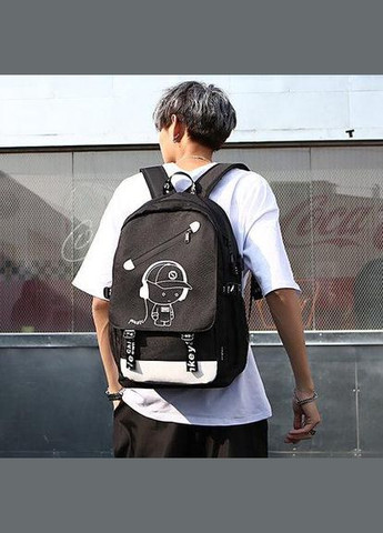 Модний рюкзак Music з USB світиться в темряві принт КиП (317319559)