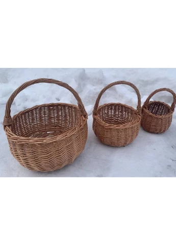 Комплект кошика з лози з 3 шт. No Brand (384296505)