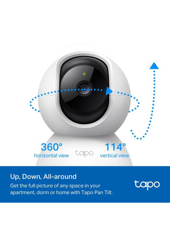 IP-камера Tapo C200C FHD N300 microSD motion detection, 9x zoom TP-Link (360605245)