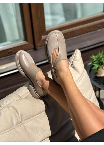 Helen Натуральные туфли в оригинальном дизайне бежевый з натуральная замша, натуральная кожа, украина — (355067579)